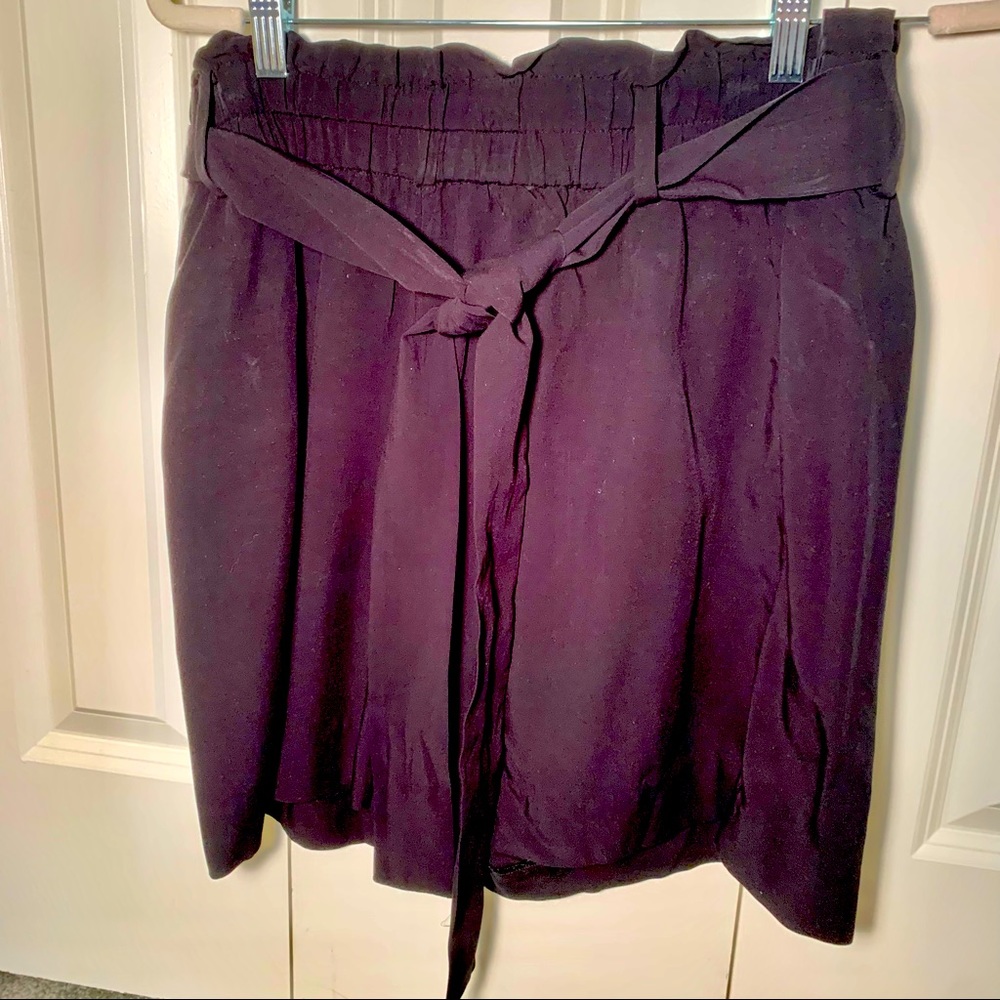J. Crew Point Sur Black Paper Bag Shorts